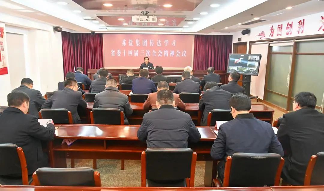 蘇鹽集團(tuán)召開(kāi)領(lǐng)導(dǎo)干部會(huì)議專題傳達(dá)學(xué)習(xí)省委十四屆三次全會(huì)精神